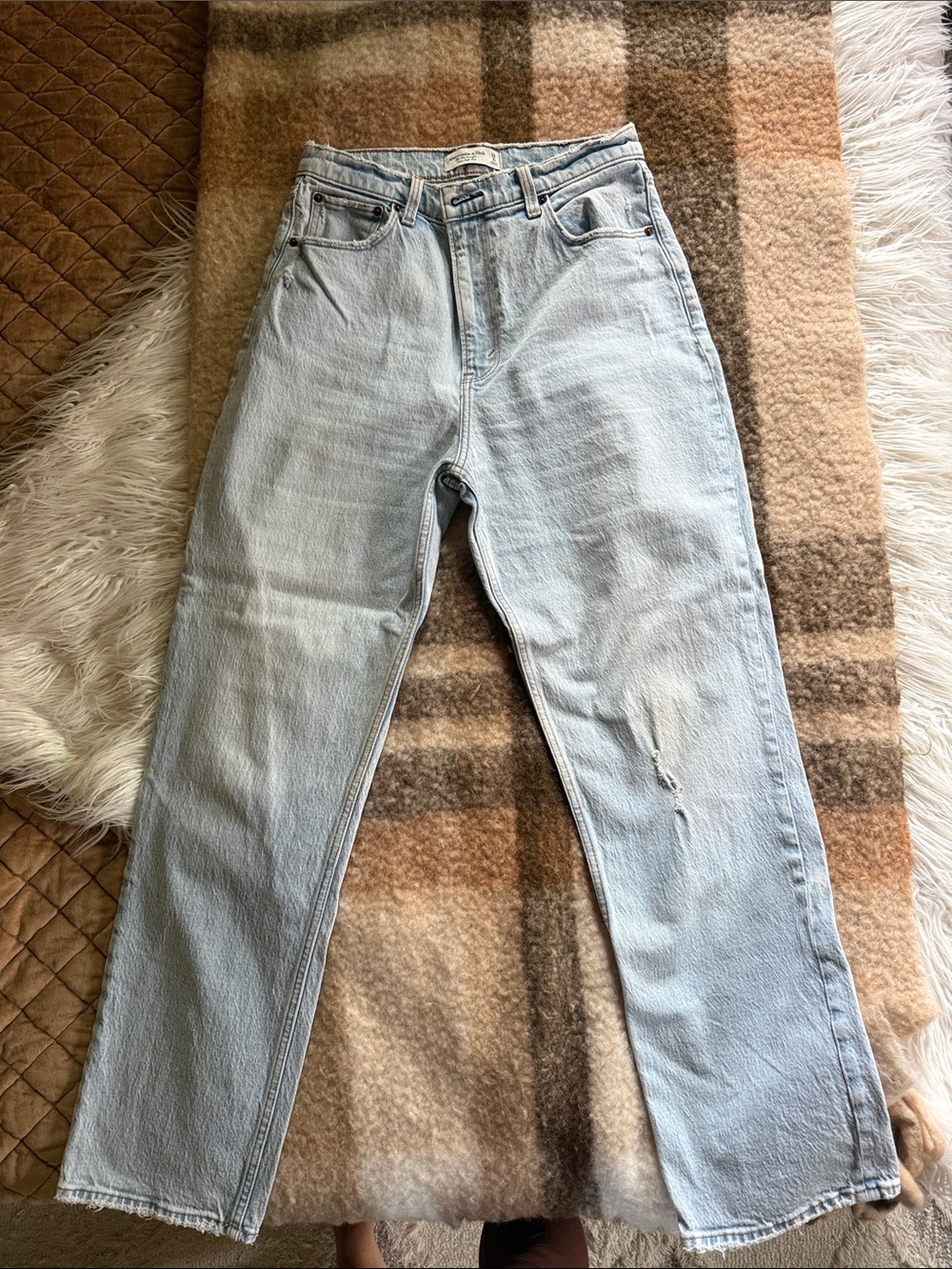 Abercrombie & Fitch Light Wash Straight Leg Jeans